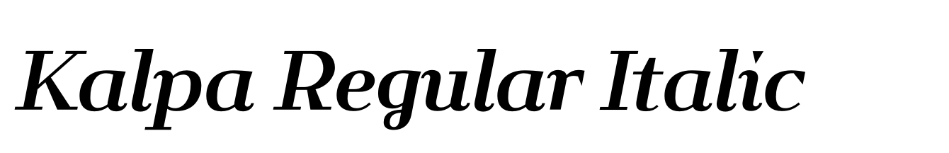 Kalpa Regular Italic